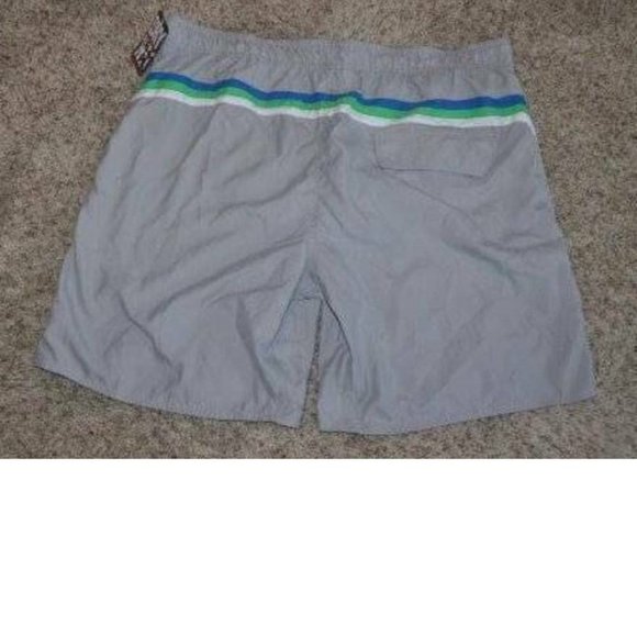 Mens Swim Trunks Joe Boxer Gray 2XL Mesh Lined Shorts Lightweight 10" - Picture 2 of 2